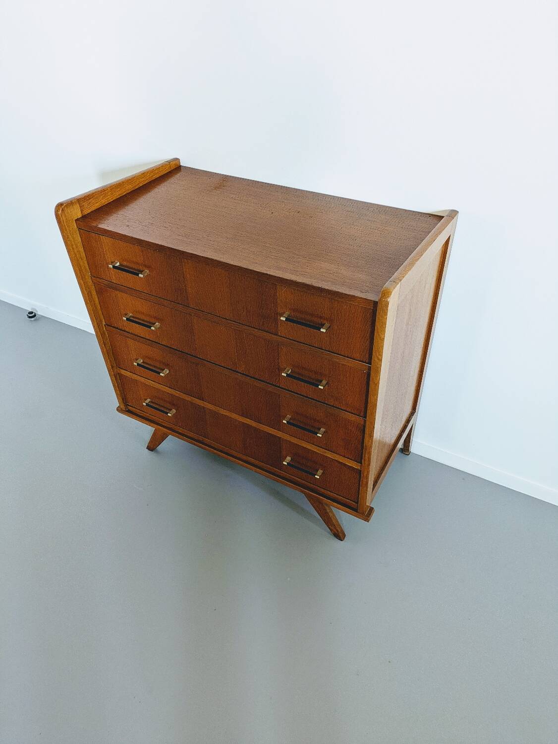 Vintage Scandinavian wooden chest of drawers