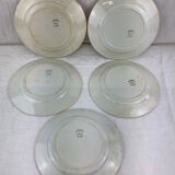 5 Assiettes plates anciennes Badonviller france