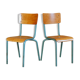 Paire de chaises école Mullca années 50