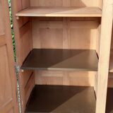 Parisian wardrobe 2 doors in beech feet compass year 50 raw wood