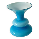 Small Space Age Design vase in blue molded glass