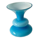 Petit vase Space Age Design  en verre moulé bleu
