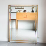 Bevelled golden mirror 115x86cm