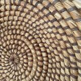 Woven straw basket
