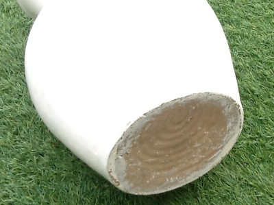 Vase blanc forme balustre terre cuite / céramique