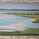 Oil on Canvas Painting Lakeside Landscape Water Body signed Doan Inger