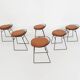 Cees Braakman for Pastoe KM05 metal wire stools, The Netherlands 1958