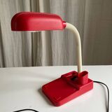 Vintage red articulated desk lamp Italy