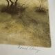 Lithographie originale de Bernard Charoy « vieille ferme »