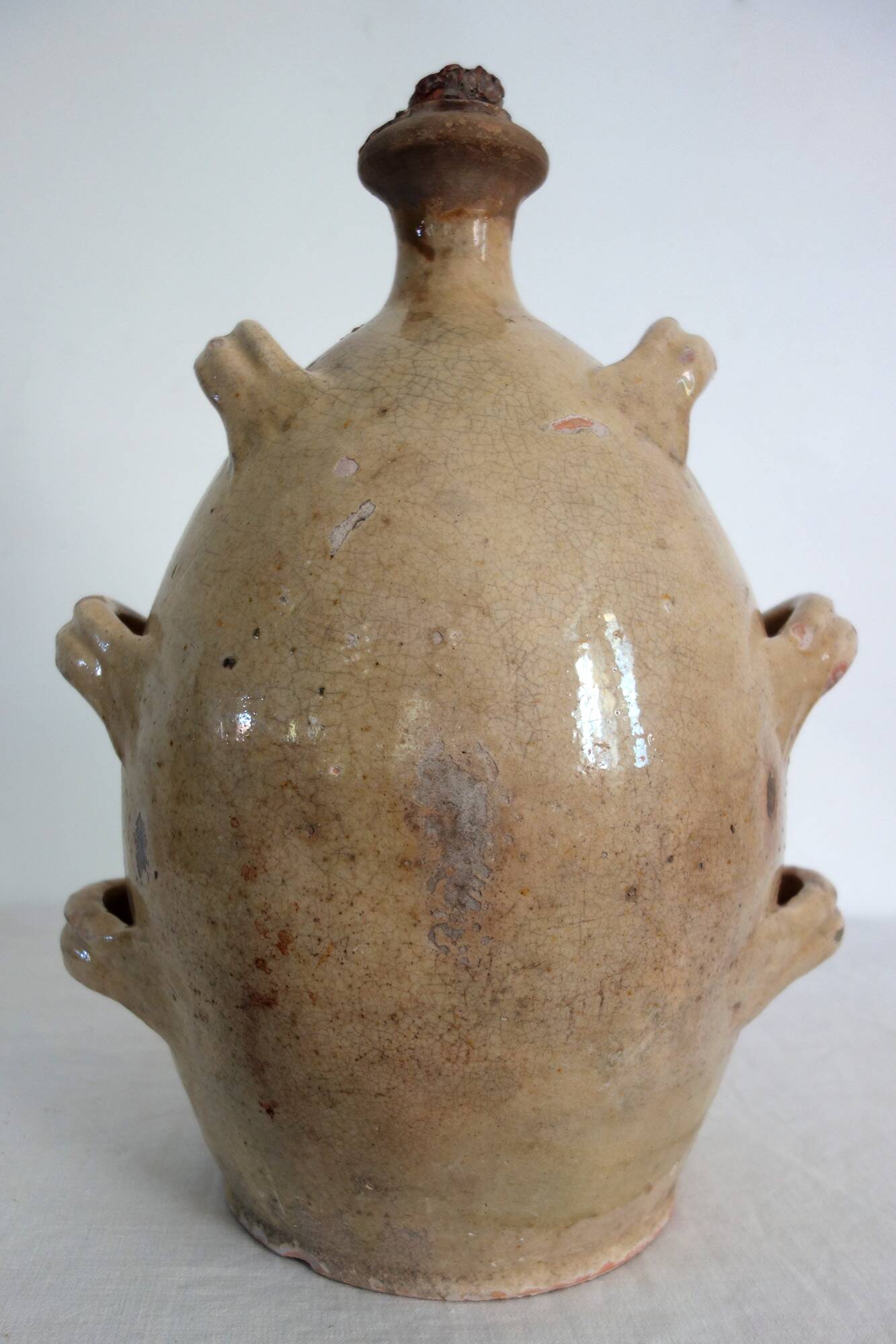 Glazed terracotta jug, Provence, 19th century