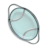 Presentation plate Saint-Hilaire Ercuis – glass and silver-plated metal