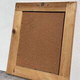Wooden mirror, Maison Regain pine, 1980, 40x35