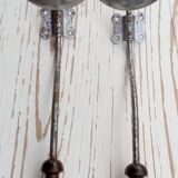 Double hooks in metal and wood