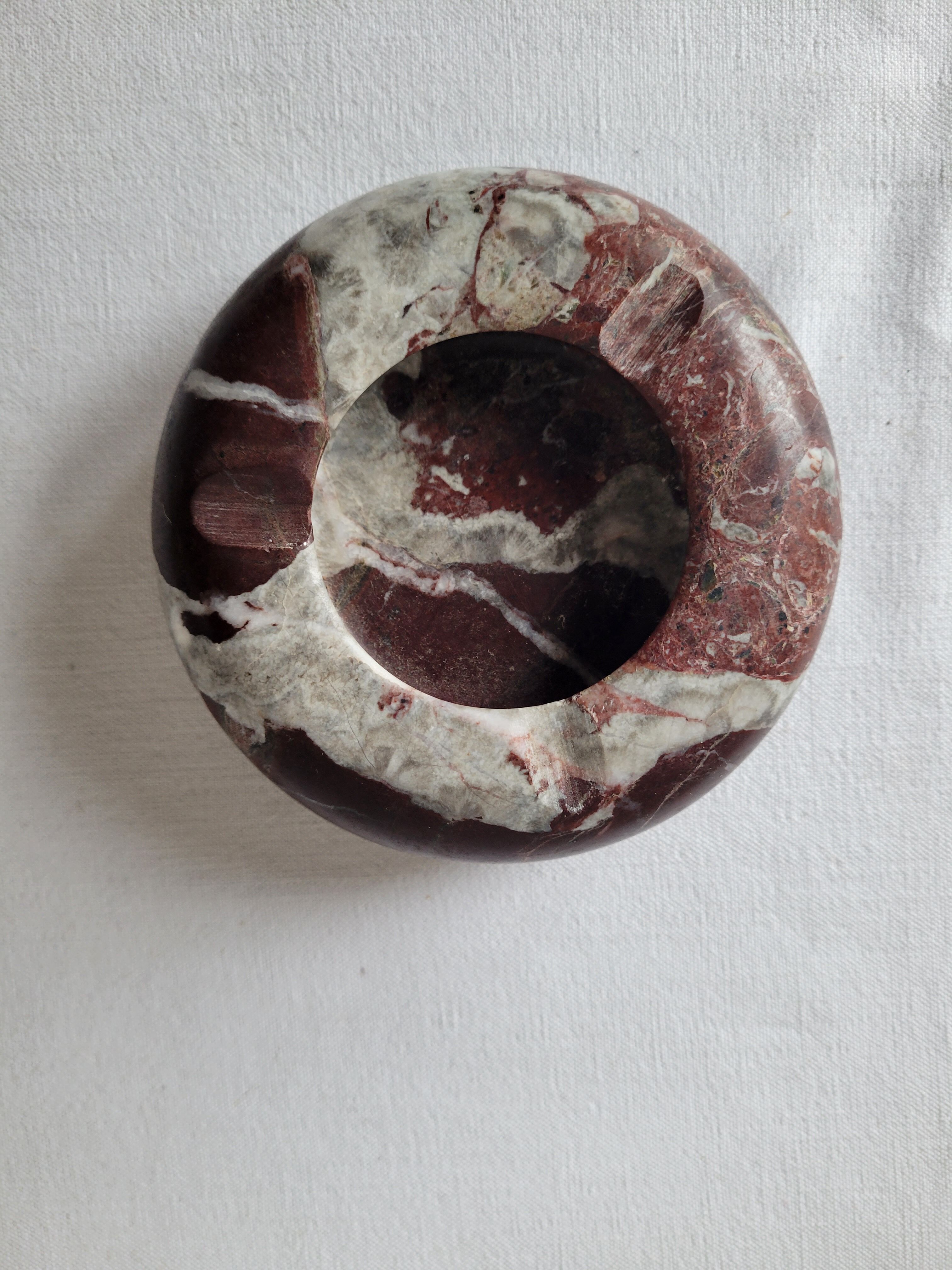 Pink marble ashtray
