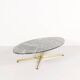 Table basse marbre laiton Michel Kin Italie 1960 Arflex éditeur