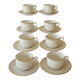 Coffee service for 8 cups with saucers in Limoges porcelain – Gold trim