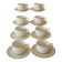 Coffee service for 8 cups with saucers in Limoges porcelain – Gold trim