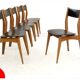 Set of 6 vintage Scandinavian chairs 1960s