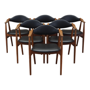 Ensemble de six chaises en teck,