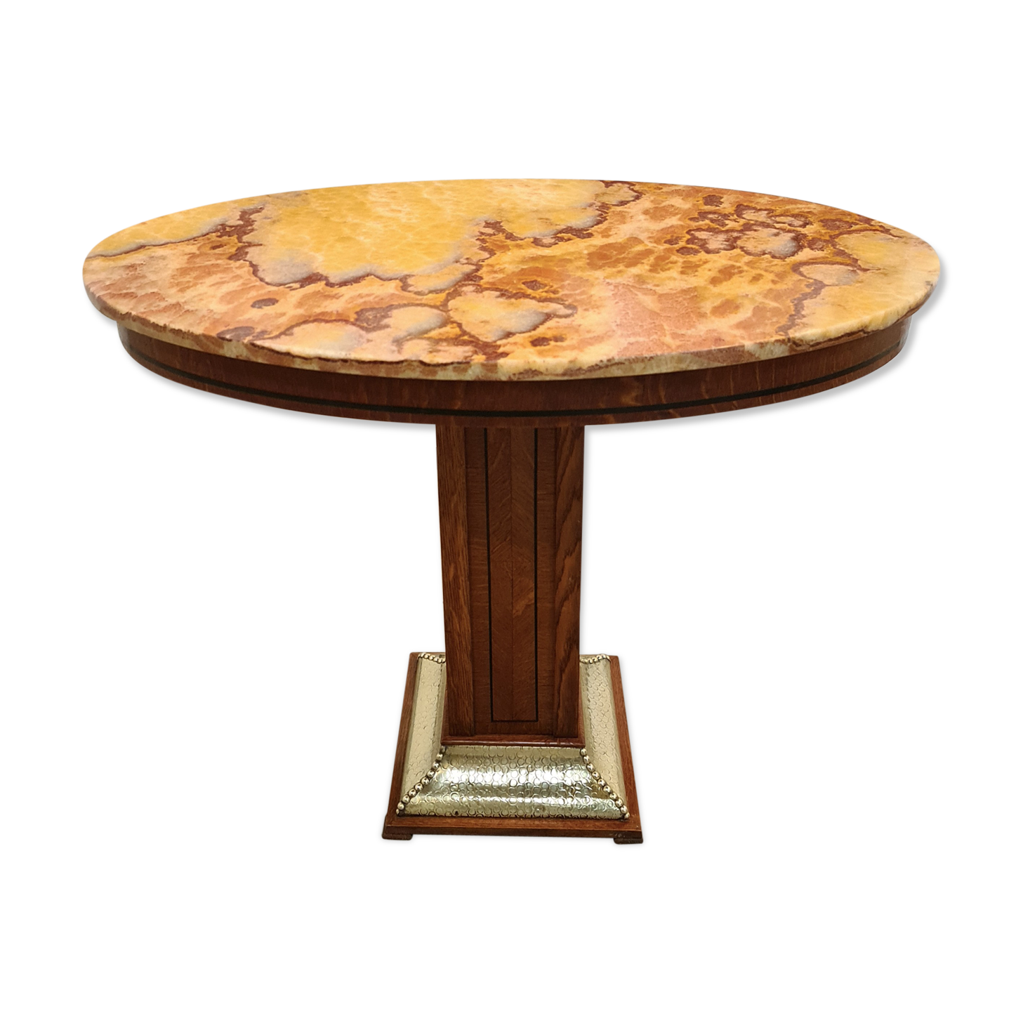 Oval art deco center table, de coene