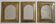 Set of 3 repoussé brass mirrors, Moroccan craftsmanship, 20 x 25 cm