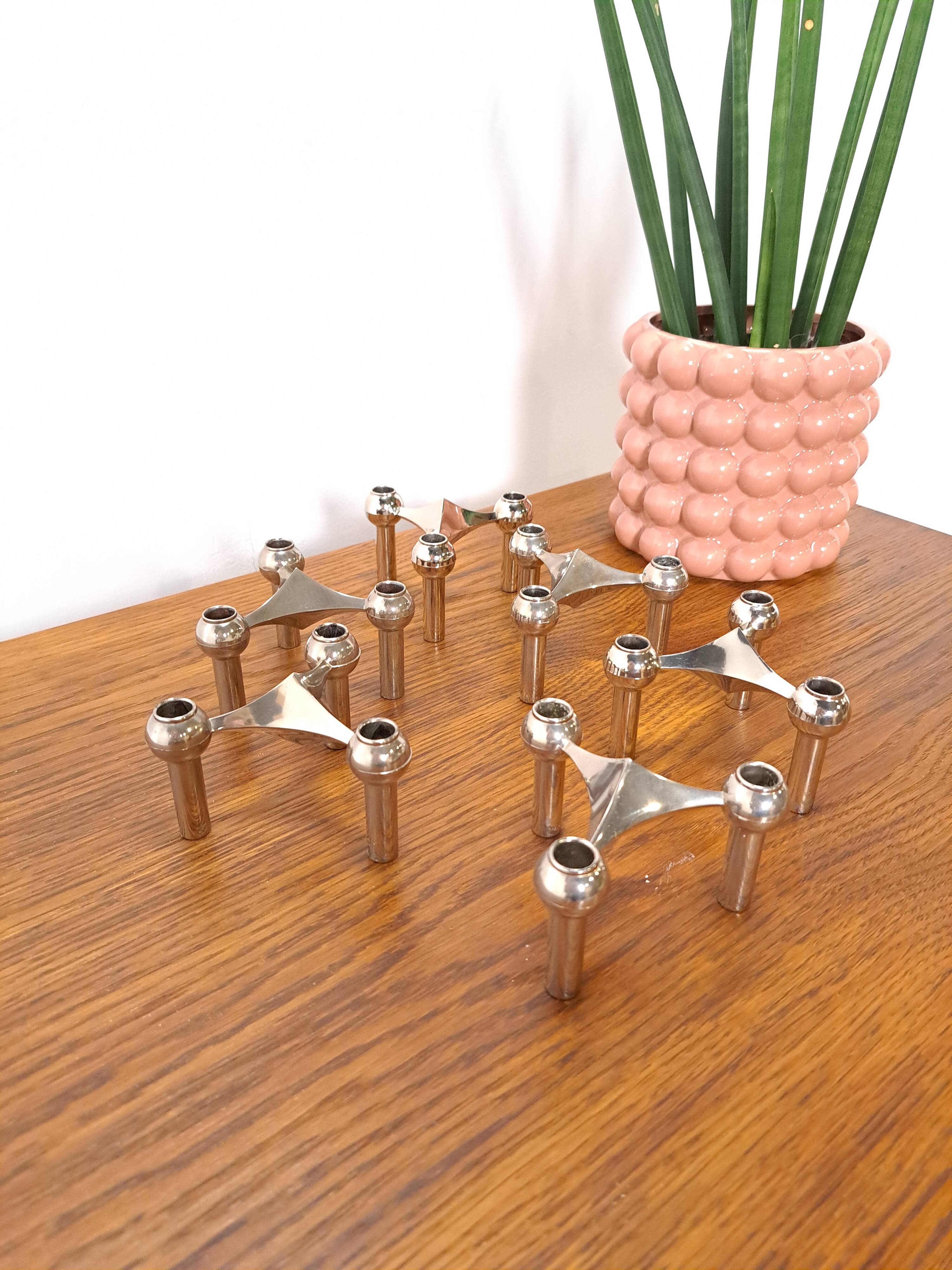 Design Nagel Stoff set kandelaren vintage