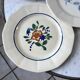 Lot de 6 assiettes plates dépareillées digoin sarreguemines modèle "ginette" & autre années 40-50