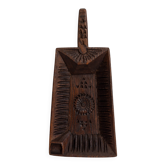 Grain shovel, spice shovel in engraved wood - Folk art
