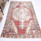4x7 madallion faded oushak rug, 220x132cm