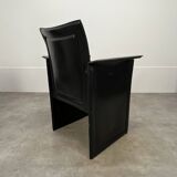 8 style Korium leather chairs in the style of Matteo Grassi