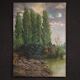 Spanish landscape painting signed C. Coll 1883