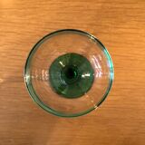 5 old white wine glasses