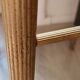 Glass and brass table. 1960. Neo-classic side table.
