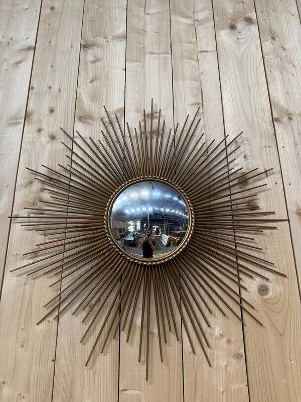 Miroir de sorcière bombé signe Chaty Vallauris