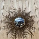 Miroir de sorcière bombé signe Chaty Vallauris