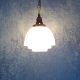 Art Deco opaline hanging lamp
