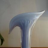 Murano glass vase twisted flower neck
