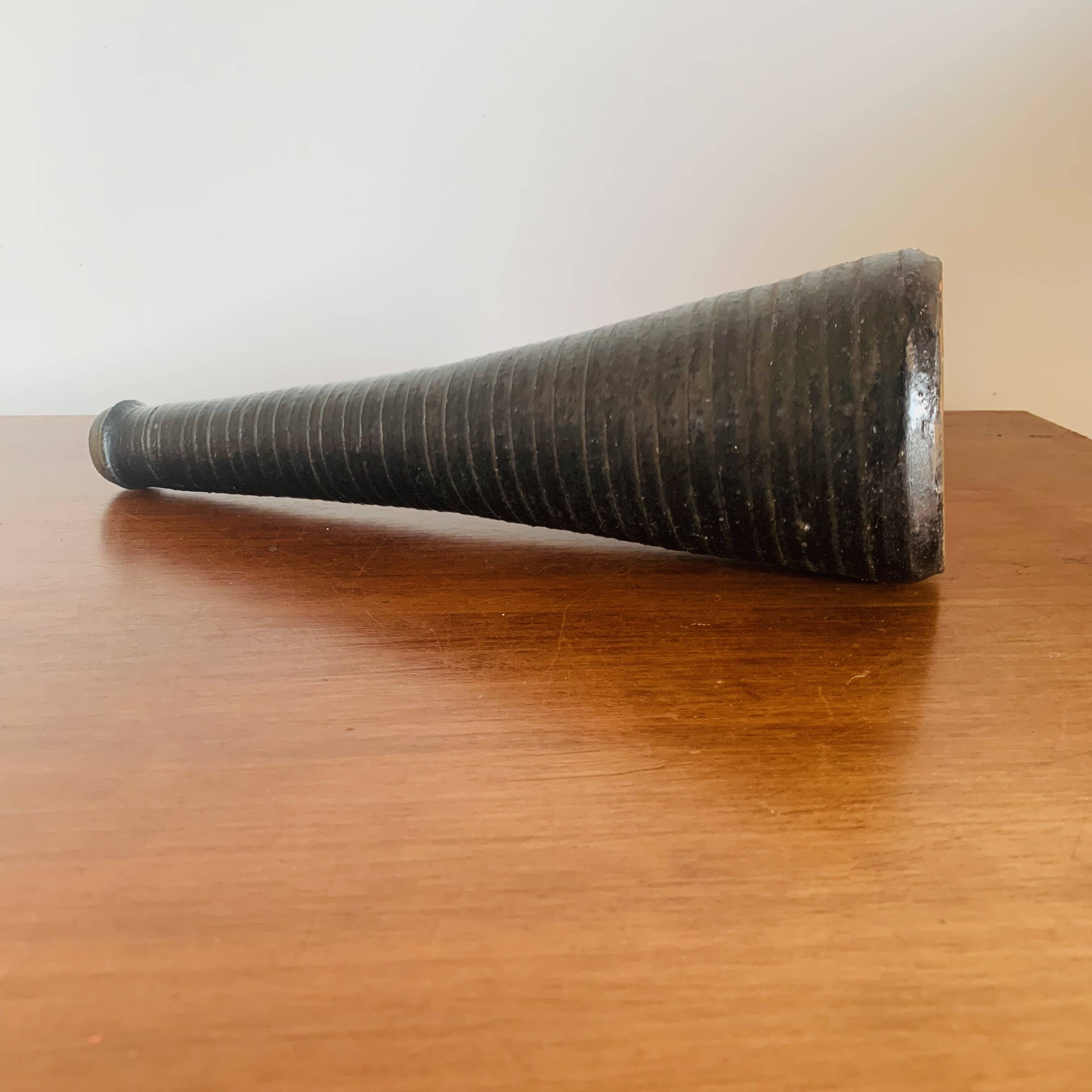 Glazed earthenware vase