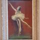 Vintage painting signed from the 1930s-1940s Ballerina
