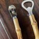 Bamboo handle bottle opener serving cutlery