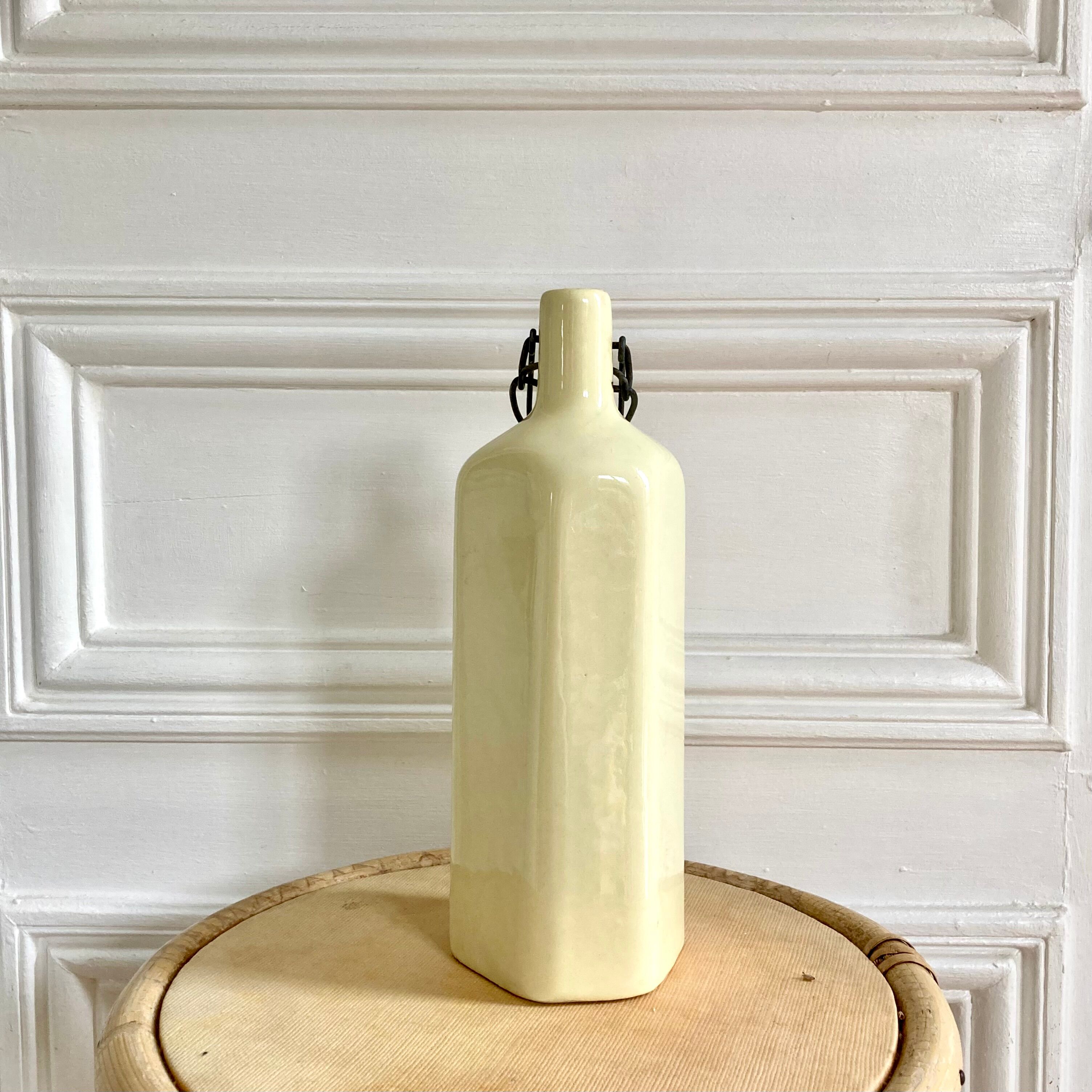 Bottle soliflore glazed stoneware