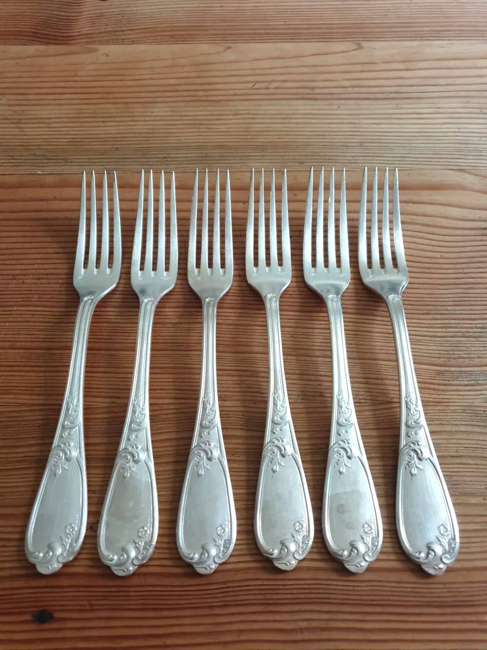 Antique silver-plated forks