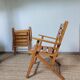 Lot de 2 fauteuils pliants vintage en bois