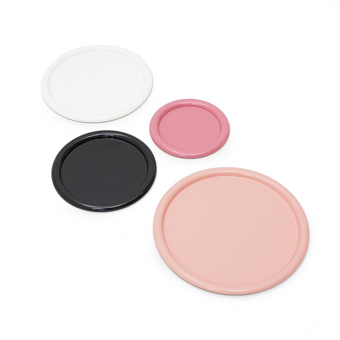 Enamelled metal bowls by Gianfranco Frattini for Progetti, 1970s, set of 4.