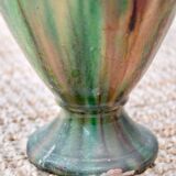 Mint green glazed ceramic amphora vase