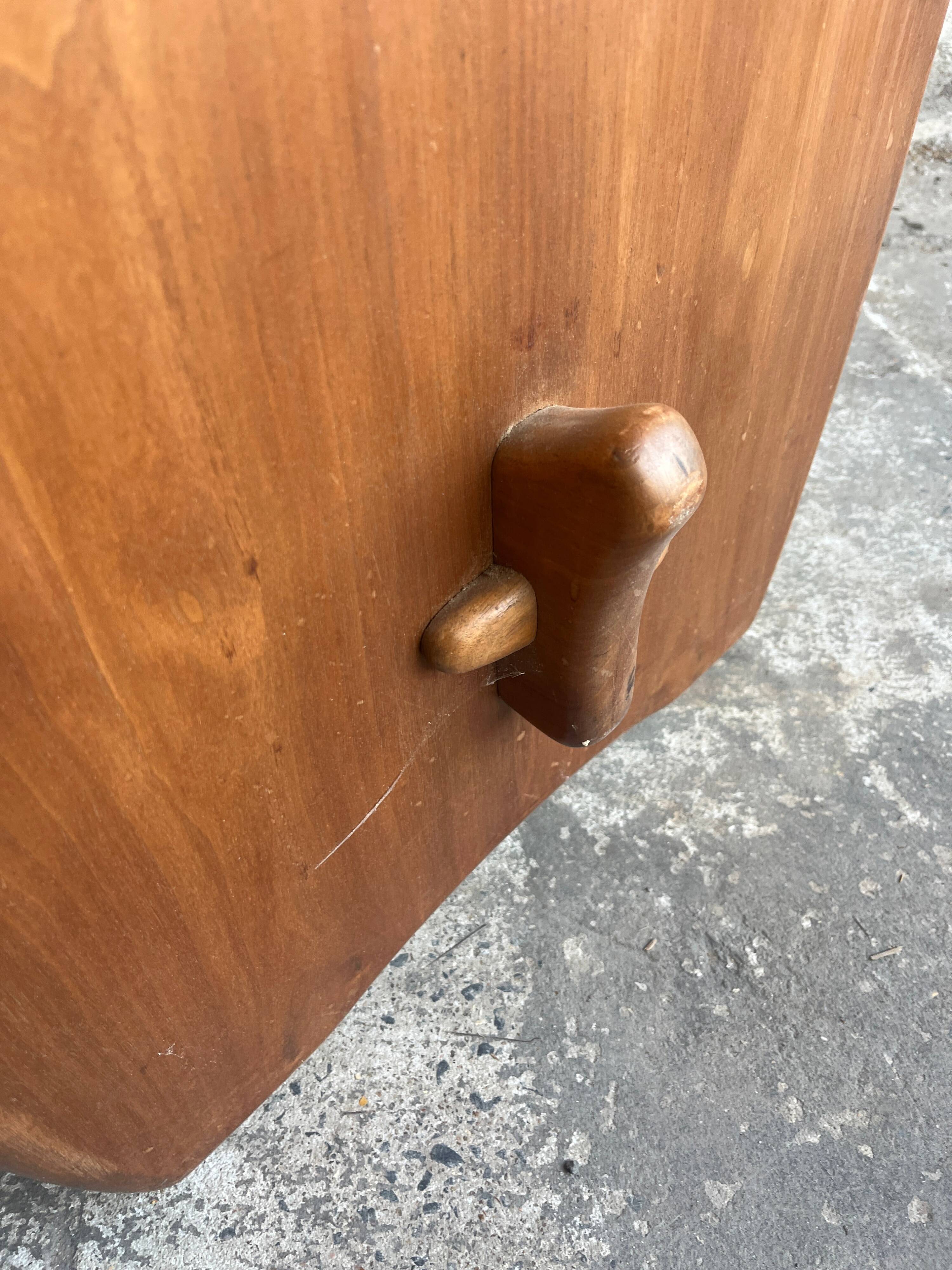 Vintage sculptural coffee table in wood