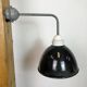 Industrial Factory Wall Lamp with Black Enamel Shade, 1960s