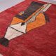 Abstract Vintage Moroccan Rug 238 x 334 - Berber Wool Rug - Handmade Rug