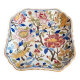 Square ceramic dish from Gien, Peonies model