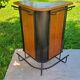 Bar from the 50s/60s in solid blond oak and black metal